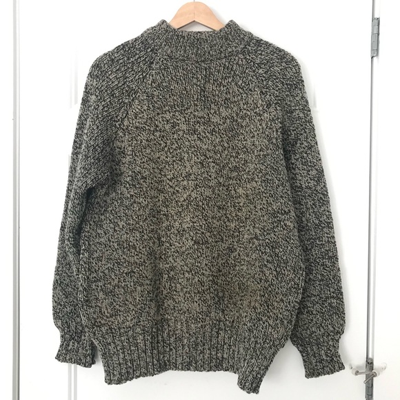 British 100% Wool Vintage Peter Storm Fisherman Knit Sweater, Unisex Size M - Picture 2 of 16